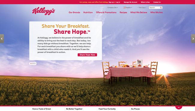 Kellogg's Website